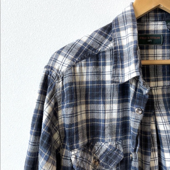 Bleached plaid flannel - Picture 5 of 6